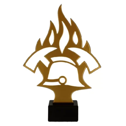 Metalna statua vatrogasni motiv